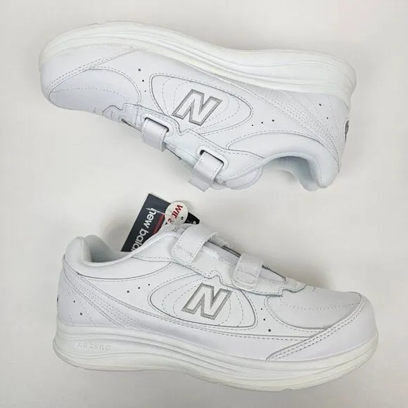 New Balance 577 Walking Tennis Shoes DSL-2 White Women Size 7 1/2 2E EE XWide