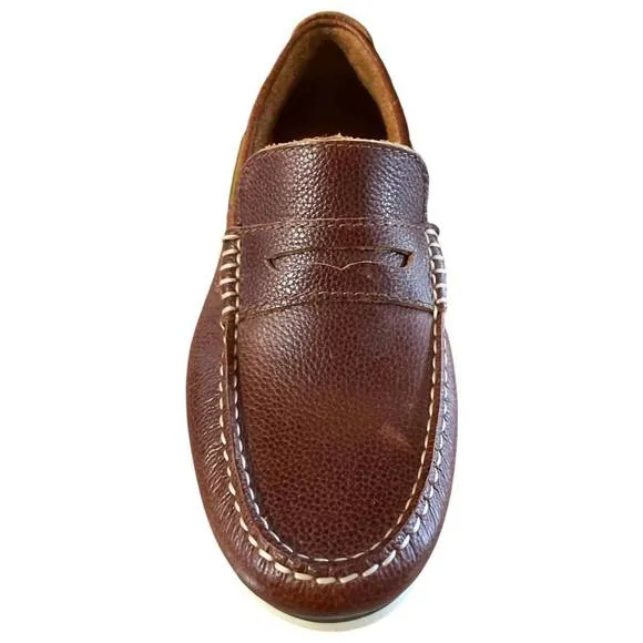 NEW BARBOUR men's keel boat shoes in cognac