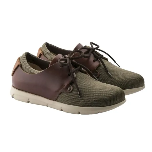 New! Birkenstock Minot Women's Leather &amp; Fabric /Textile Mud/Brown Shoes