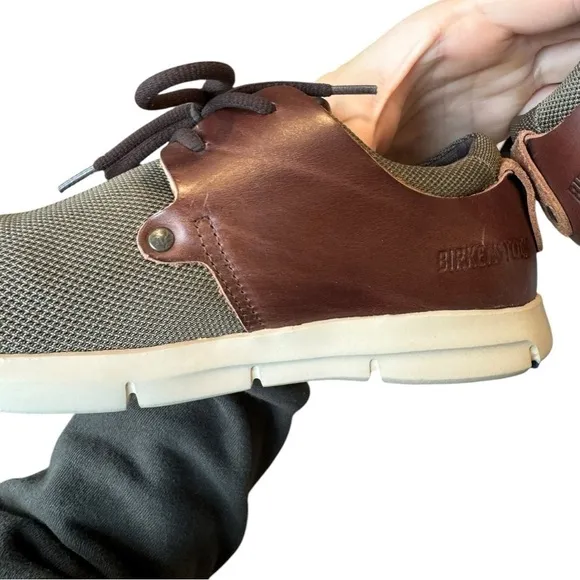 New! Birkenstock Minot Women's Leather &amp; Fabric /Textile Mud/Brown Shoes