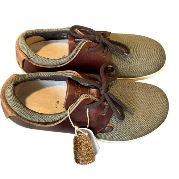 New! Birkenstock Minot Women's Leather &amp; Fabric /Textile Mud/Brown Shoes