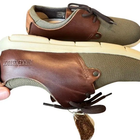 New! Birkenstock Minot Women's Leather &amp; Fabric /Textile Mud/Brown Shoes