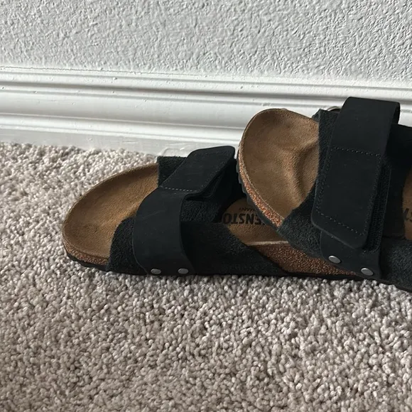 NEW Birkenstock Oida Black Leather Suede Sandals Size 39