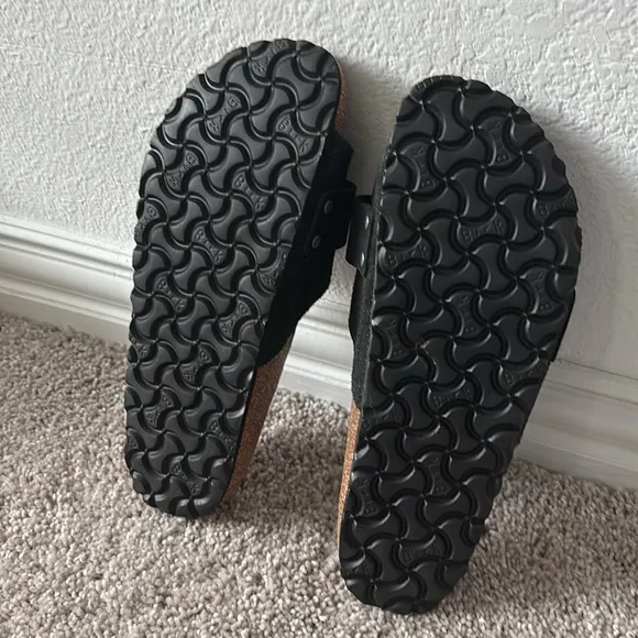 NEW Birkenstock Oida Black Leather Suede Sandals Size 39