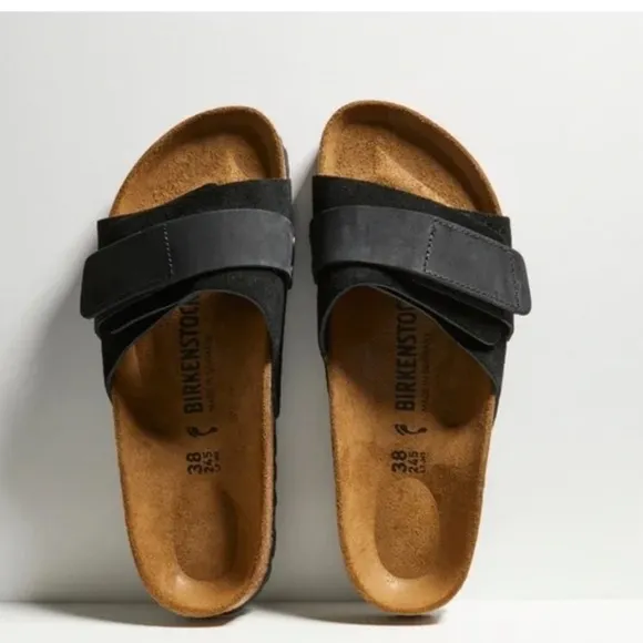 NEW Birkenstock Oida Black Leather Suede Sandals Size 39
