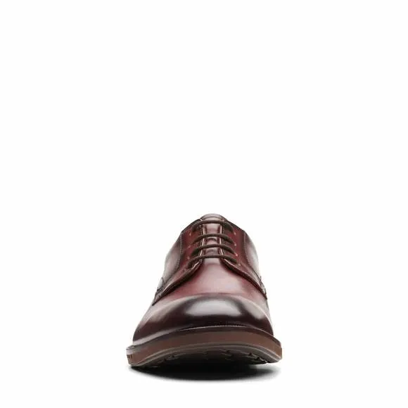 NEW CLARKS men's un hugh lace shoes in brown tumbled nubuck