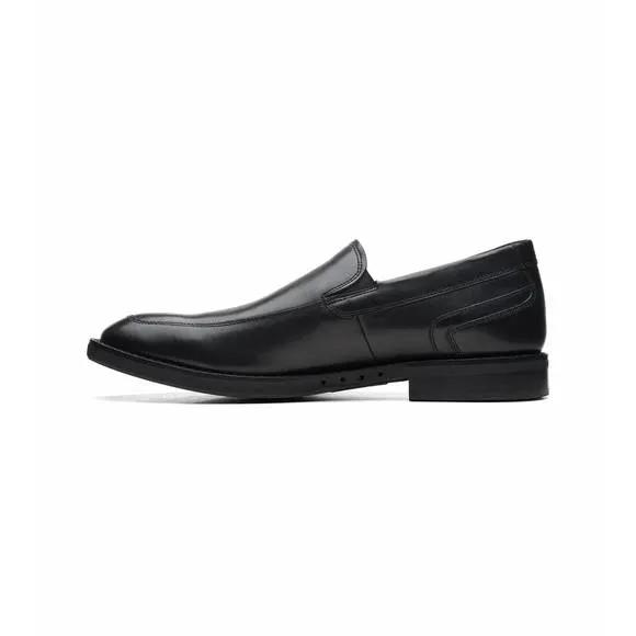 NEW CLARKS men's un hugh step shoes in black