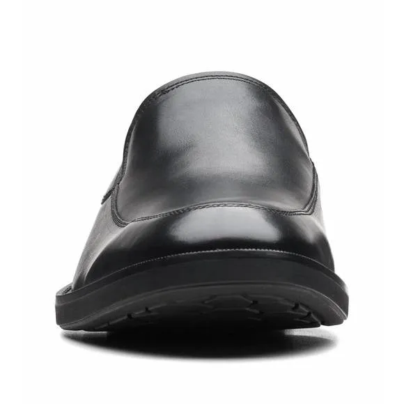NEW CLARKS men's un hugh step shoes in black