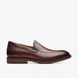 NEW CLARKS men's un hugh step shoes in brown