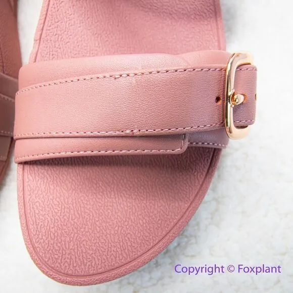 New! Fitflop lulu adjustable leather back‎ strap sandals, size 8