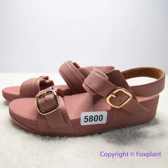 New! Fitflop lulu adjustable leather back‎ strap sandals, size 8
