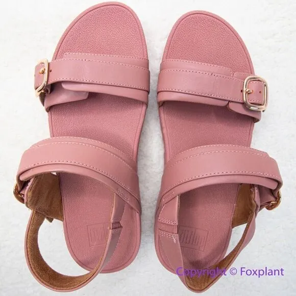 New! Fitflop lulu adjustable leather back‎ strap sandals, size 8