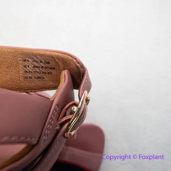 New! Fitflop lulu adjustable leather back‎ strap sandals, size 8
