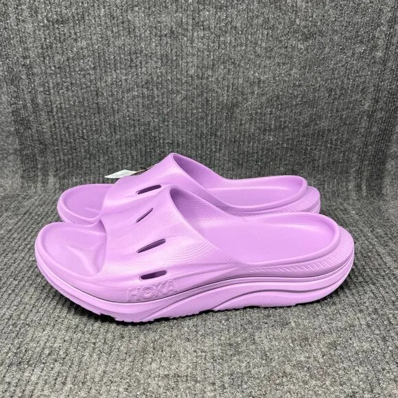 NEW Hoka One One Ora Recovery Slide 3 Violet Bloom Purple Sandals Men’s 12