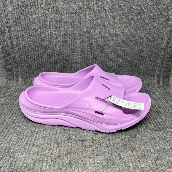 NEW Hoka One One Ora Recovery Slide 3 Violet Bloom Purple Sandals Men’s 12