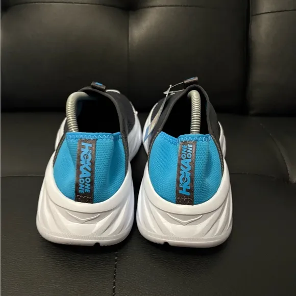 New Hoka One Ora Recovery Shoes Men's SZ 10 Mesh Slate Grey Blue 1099677