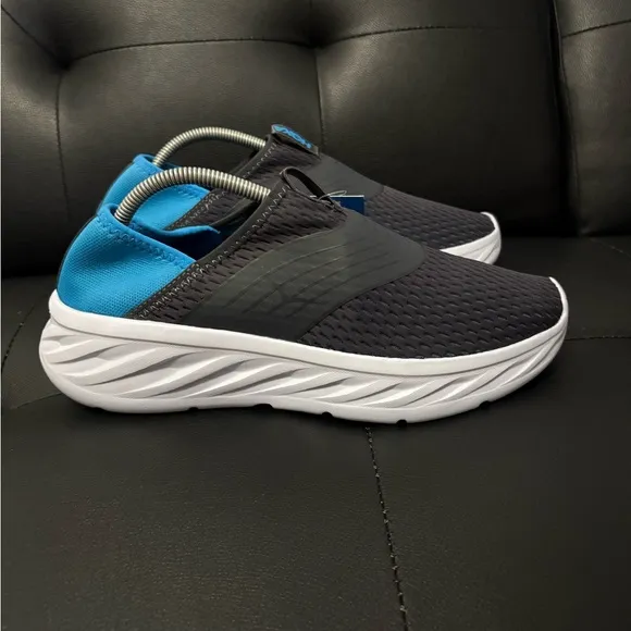 New Hoka One Ora Recovery Shoes Men's SZ 10 Mesh Slate Grey Blue 1099677