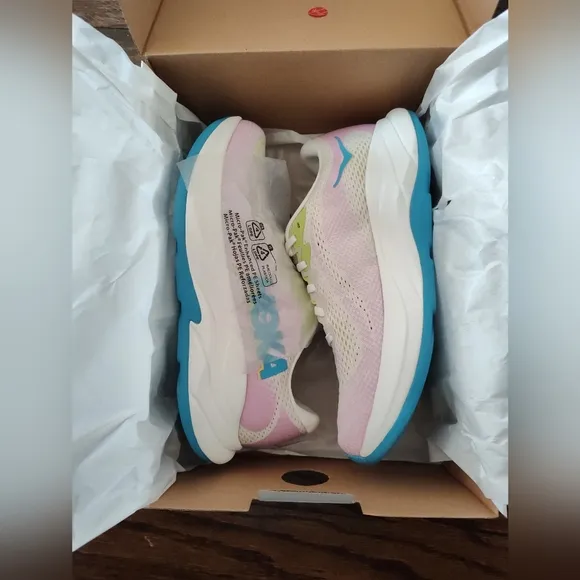 New! HOKA Women's Running Shoes Rincon 4 Shoes - Frost/Pink Select Size NWT NIB!