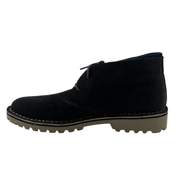 New Kenneth Cole Reaction Men Leather Chukka Boots Dark Grey Shoes 12 US / EU 46