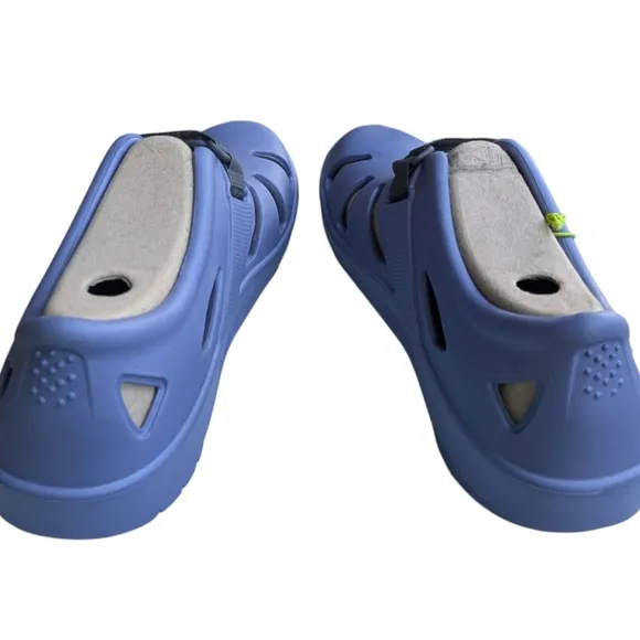 NEW Oofos Oocandoo Recovery Fisherman Water Sandals Womens 12 Mens 10 Blue Strap