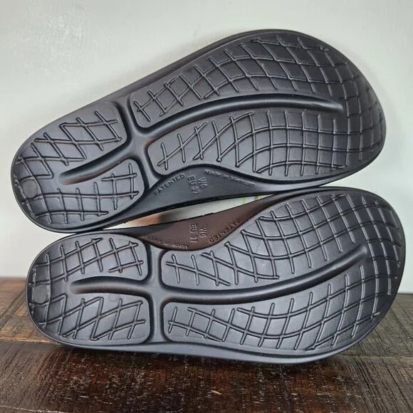 NEW Oofos Oolala Womens Size 6 Recovery Slip-On Comfort Flip Flops Sandals Black