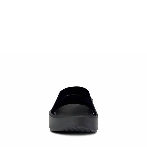 NEW OOFOS women's limited sandals in posh black