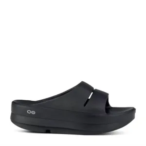 NEW OOFOS women's oomega ooahh sandal in black