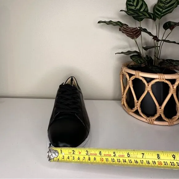 NEW Sandro Moscoloni M180 Black Leather Low-Top Sneakers Men’s Size 11D Brazil