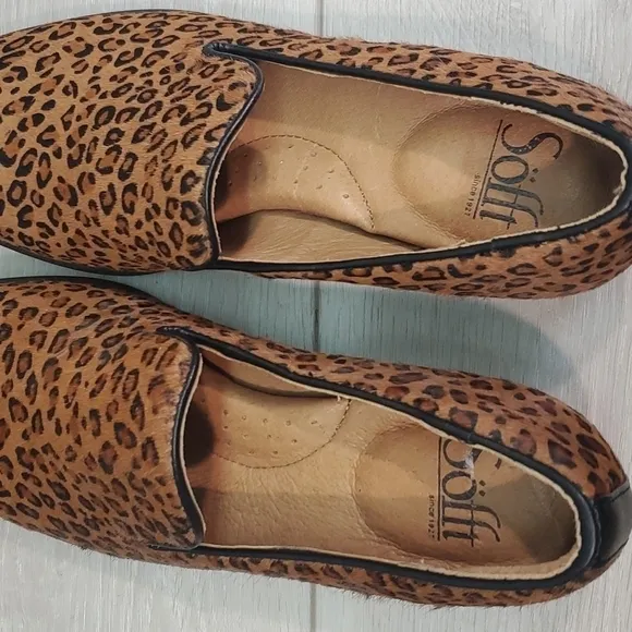 NEW Sofft Womens Animal Print Comfort Loafer Slip on shoes sz 6M