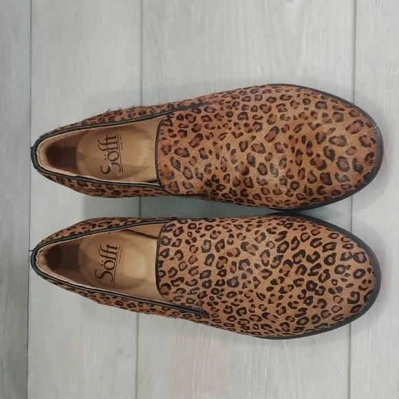 NEW Sofft Womens Animal Print Comfort Loafer Slip on shoes sz 6M