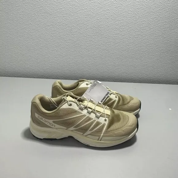 NEW SOLOMON XT Wings 2 Low Top Mens Size 8 Comfort Sneaker White Tan Cream