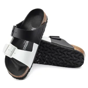 New Women’s Birkenstock Arizona Birko-flor Black/White Two-Strap Sandals! 🔥🔥🔥