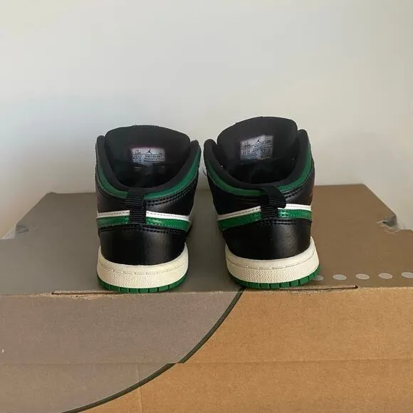 Nike AIR JORDAN 1 MID Pine Green Kids Sneakers - SZ 10 C