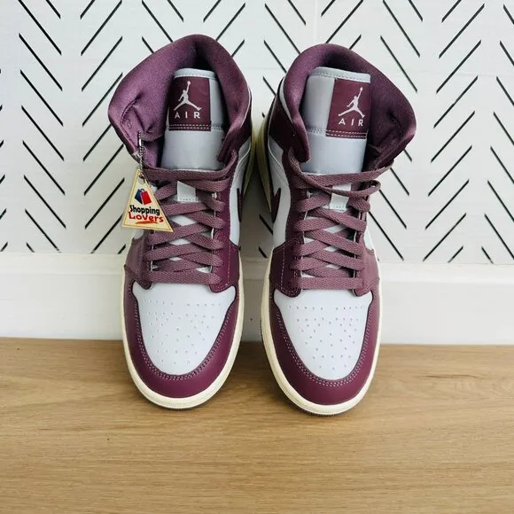 🤩Nike Air Jordan 1 Mid 'Sky J Mauve' Sz 7 Women's  Shoes White BQ6472-050 New