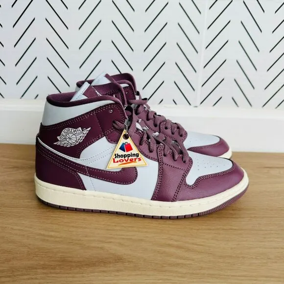 🤩Nike Air Jordan 1 Mid 'Sky J Mauve' Sz 7 Women's  Shoes White BQ6472-050 New