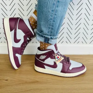 🤩Nike Air Jordan 1 Mid 'Sky J Mauve' Sz 7 Women's  Shoes White BQ6472-050 New