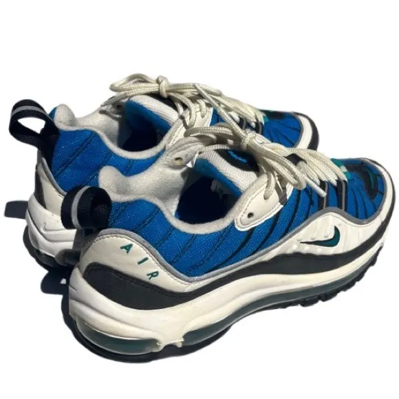 Nike air max 98 Blue Nebula radiant emerald women’s size 7.5 white/blue shoes
