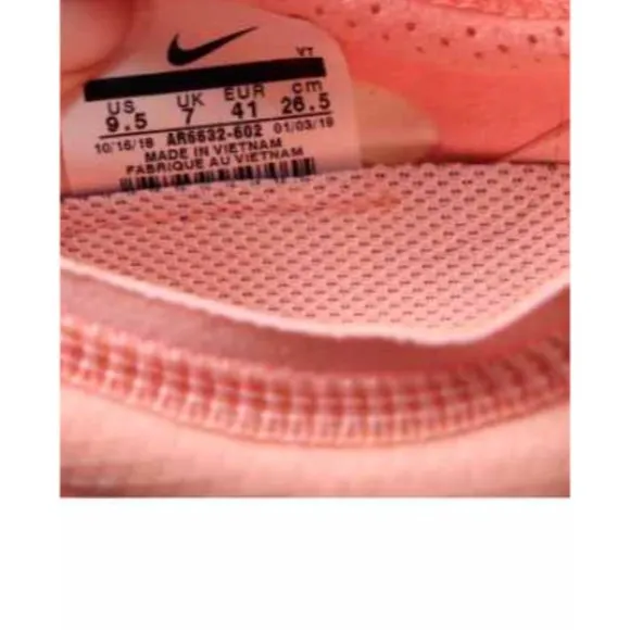 NIKE AIR VAPORMAX 2019 'PINK TINT' sneakers shoes lace up fitness womens sz 9.5