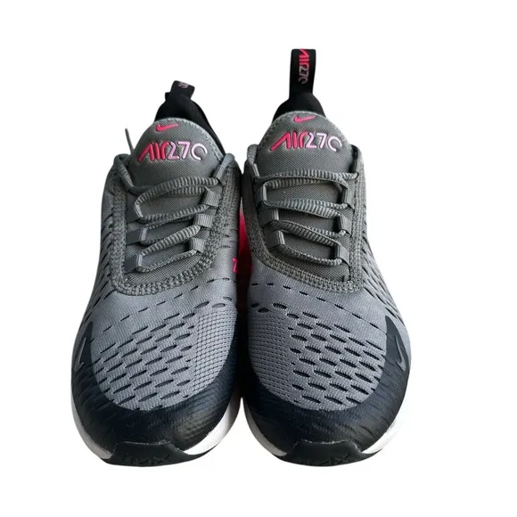 Nike AirMax 270 Pink/ Black/ Gray Youth Size 4 Running Shoes ~ NWOT