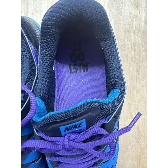 Nike Fingertrap Air Max Mens Size 14 Purple Swoosh Blue Training Shoes EUC