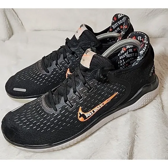 Nike Free Run Just Do It 2018 BLACK Fitness Workout Sneakers Shoes Mens 11