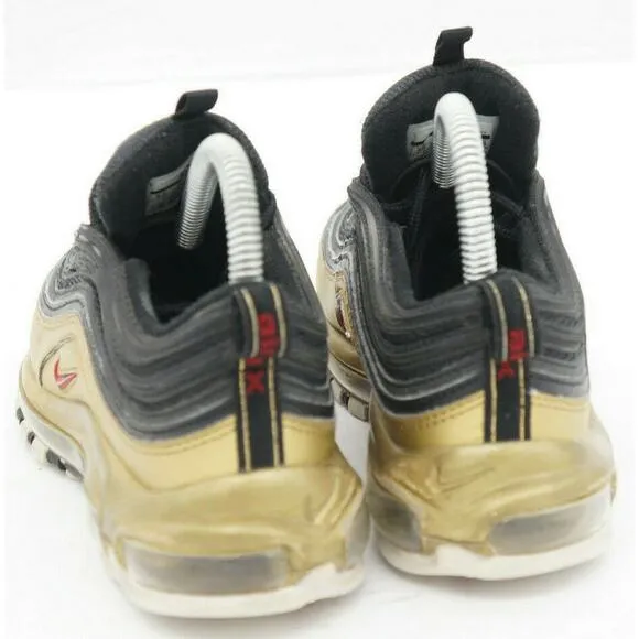 Nike Mens Air Max 97 QS AT5458-002 Black Gold Running Shoes Sneakers Size 4.5