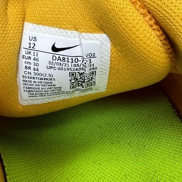 Nike Metcon 7 X Pollen Yellow Rawdacious Volt Black DA8110-721 Men's Sz 12