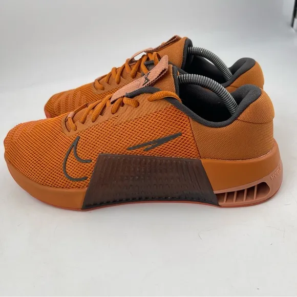 Nike Metcon 9 Men’s - SZ 10 - Orange Grey Training Workout Shoes Sneakers