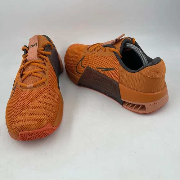 Nike Metcon 9 Men’s - SZ 10 - Orange Grey Training Workout Shoes Sneakers