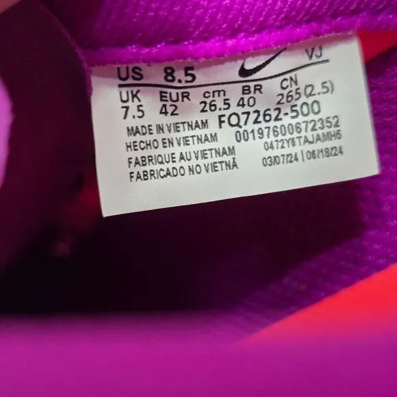Nike Pegasus Plus Vivid Purple Turbo Running Shoes Flyknit FQ7262-500 Men's 8.5