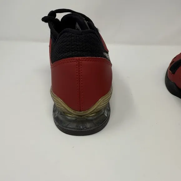 NIKE ROMALEOS 2 WEIGHTLIFTING SHOES RED GOLD BLACK 476927-670 Sz 6.5