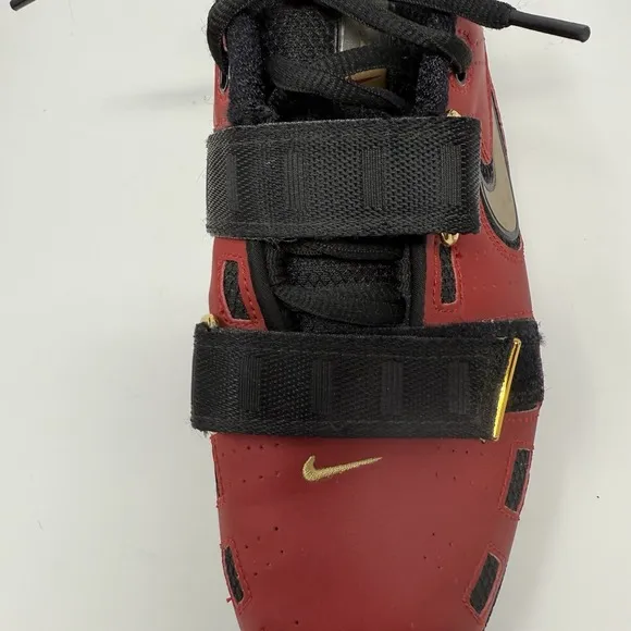 NIKE ROMALEOS 2 WEIGHTLIFTING SHOES RED GOLD BLACK 476927-670 Sz 6.5