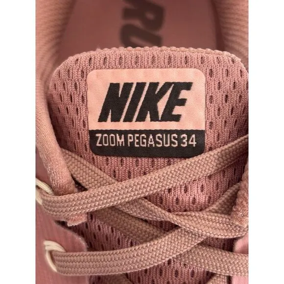 Nike Shoes Womens 12 Air Zoom Pegasus 34 880560-606 Rust Pink Tropical Pink