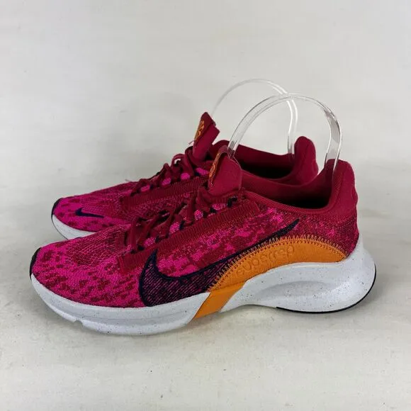 Nike SuperRep Go 3 Flyknit Next Nature Sneakers Women's 8 Pink Running Shoes